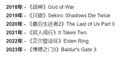 永劫无间联动年度最佳游戏是哪个